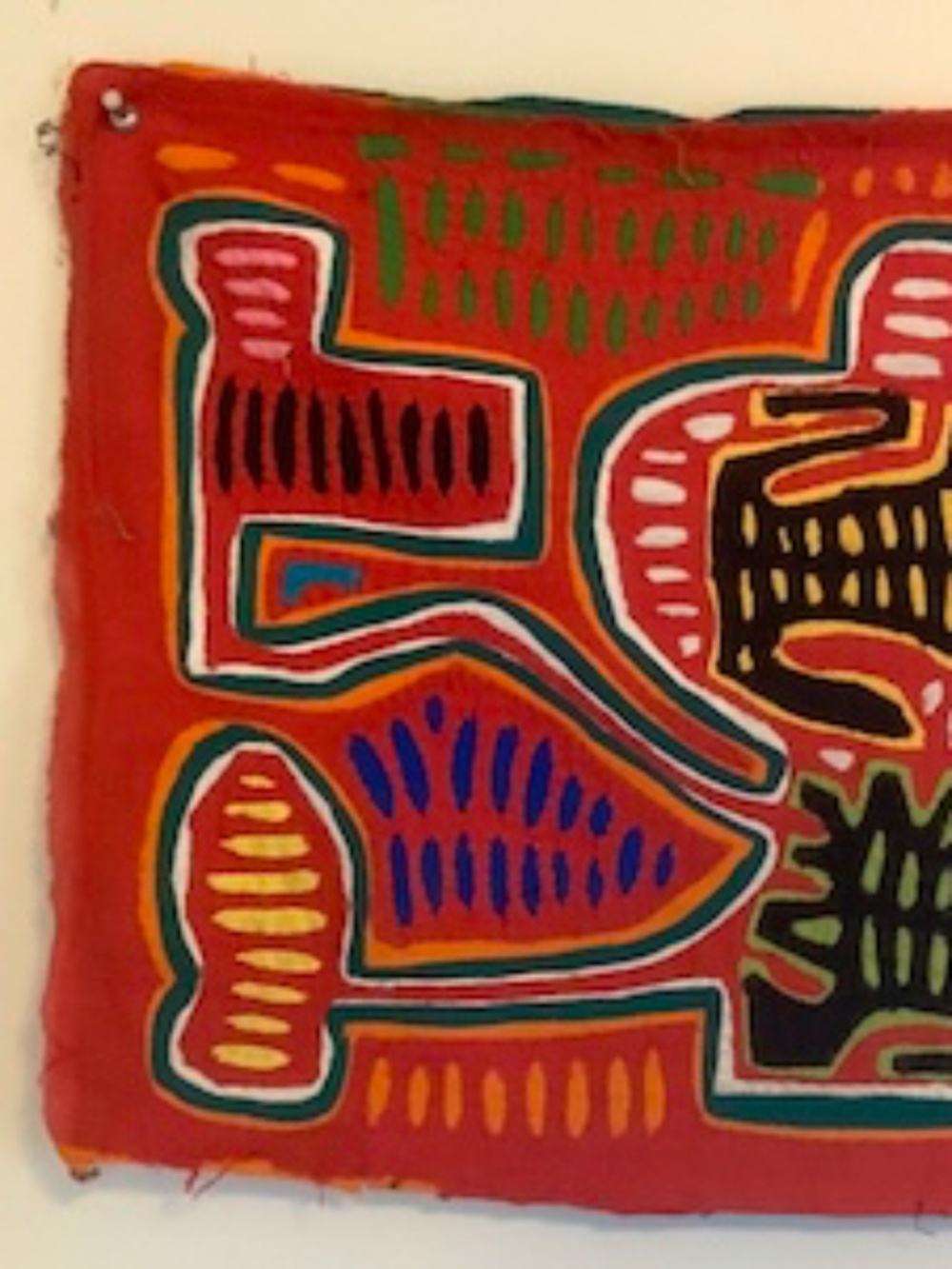 Mola - indigenous hand sown fabric art panel